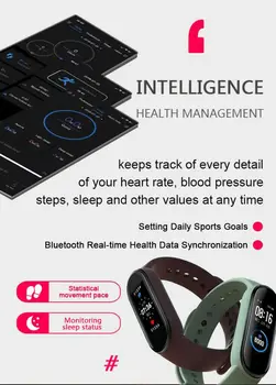 Horúce M5 Smart Kapela Fitness Tracker Smart Hodinky Smarthwatch Náramok Srdcovej Frekvencie, Krvného Tlaku Smartband Monitor Health Náramok