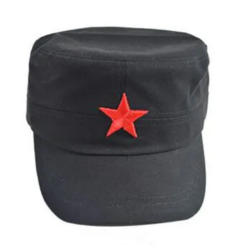 Ktoré kútom červená hviezda ploché klobúk pre ženy, mužov bavlna armáda zelená čierna vojenské spp nastaviteľné muž žena vojenský klobúk ženy