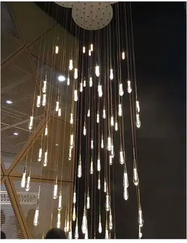 Kvapka vody Bublina Crystal Tvorivé Prívesok Svetlo Európskom štýle Luxusné Svietidlá LED Sklo Vnútorné Osvetlenie Reštaurácie Gold