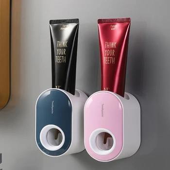 Kúpeľňové Doplnky Automatické Zubná Pasta Squeezer Zubnej Pasty Dávkovač Trubice Squeezer Facial Cleanser Stlačte Koľajových Držiteľ