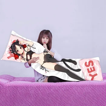 Láska je vojny Vankúš 34 x 100 cm Vankúš Dakimakura 3D Sexy Girl posteľná bielizeň Objímanie Telo obliečka na Vankúš