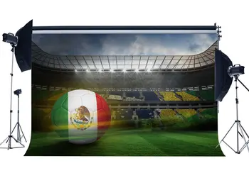 Mexické Futbalové ihrisko Pozadie Interiér Štadióna Pozadia Fáze Svetlo Zelené Lúky fintu Pozadí