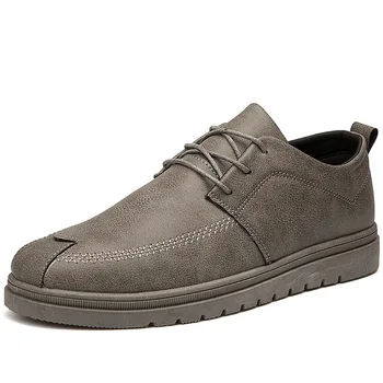 Módne kožené členkové topánky mužov pohodlné voľný čas moccasins lacné šaty mužská obuv práce elegantné chlapec oxford topánky pre mužov