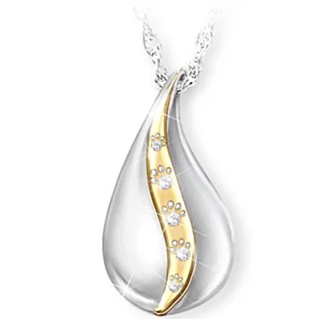 Nové Luxusné Módne Kvapka Vody Prívesok Náhrdelník Ženy Výročie Prívesok Náhrdelník Šperky Valentína Darček Veľkoobchod