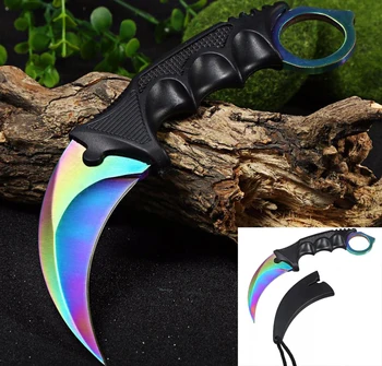 Nový Lovecký Nôž vonkajšie nástroj Nože Vonkajšie Prežitie Nože pre Mužov, Ženy, Camping Vreckové Nože Travel Kit + Plášť [3 Color]
