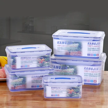 Obdĺžnik transparentné pre potravinársky plastové ostrejšie Zapečatené v chlade box Buničiny chladnička mikrovlnná skladovanie potravín box