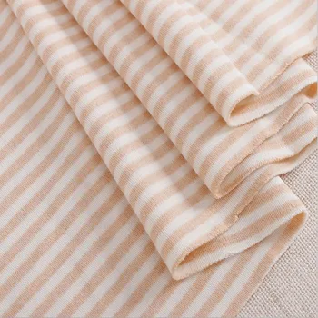 Organické Pletené Fabric Prírodnej Bavlny Prúžok 170 cm, šírka 190 gramov bielizeň sušenie textílie 10 metrov malé veľkoobchod NC07