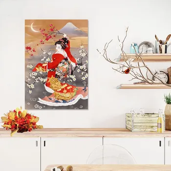 Plagát, Tlač Japonský Štýl Wall Art Plátno na Maľovanie Nordic Dekorácie Slivka Kvet Mordern Obrázok Pre obývacia izba Dekorácie 03