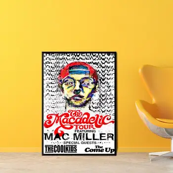 Plátno Tlačiť Wall Art Maliarske Umenie Obrázok Mac Miller Tour Plagát na Obývacia Izba Domova 1T