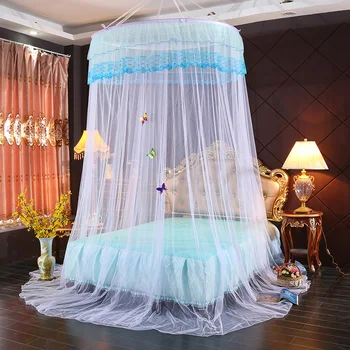 Princezná Mosquito Net 1,5 m Posteľ 1.8 m Európskej Dvojité Domácnosti s Pribrala Šifrované Dome Visí Top moskytiérou