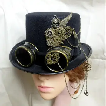 Pán klobúk Vintage Steampunk Stredoveké spp Výstroj Muži Ženy