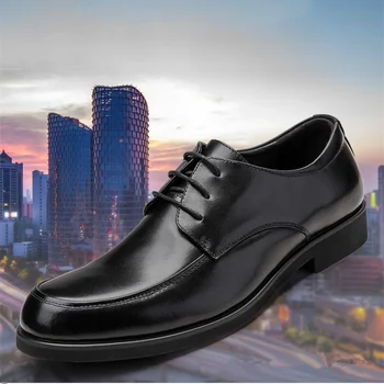 Pánske šaty, svadobné topánky kožené mikrovlákna formálne business ukázal prst pánske šaty topánky mužov oxford bytov Slipe na topánky A3-97