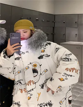 Páry nosiť zimné oblečenie dole bavlna-čalúnená bunda žena kórejská verzia 2020 veľká zimná bunda bavlna