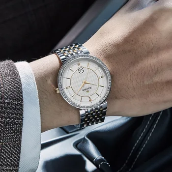 SVIŠŤANIE Diamant Hodinky pre Mužov Luxusné Nepremokavé Módne Nehrdzavejúcej Ocele Business Sledovať Japan Quartz Príležitostné Športové Náramkové hodinky