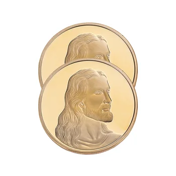 Starožitný Ježiš Pamätné Mince Kresťanské Náboženské Mince Medaila Zberateľskú Mincu Á Zber Upomienkové Darčeky(Gold)