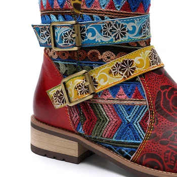Vintage České Západnej Kovboj Botas De Cuero Pu Botas De Tobillo Para Mujer Zapatos Mujer Zapatos Otoño Invierno
