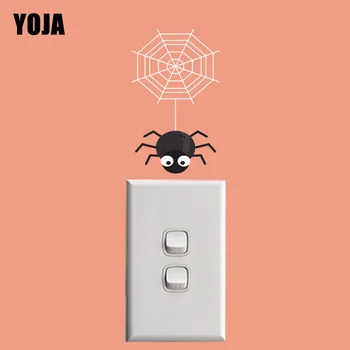 YOJA Obývacia Izba, Spálňa Domova Stenu, Nálepky, PVC Farba Prepínač Obtlačky Spider 12ss0418