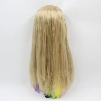 ĽADOVÉ DBS Blyth Bábika rovno farebné vlasy rainbow vlasy matné tvár lesklé tvár spoločný orgán 30 cm hračka dievčatá darček