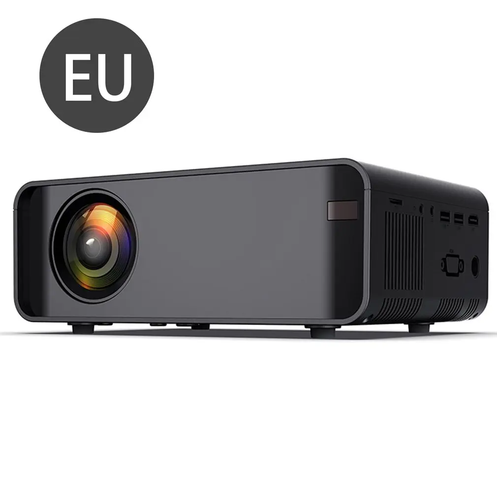 Čierna Prenosný Projektor s Vysokým Rozlíšením 1080p Mobilný Telefón, Wifi (Bezdrôtové Rovnaké Projektor videoprojektor Domáce Kino