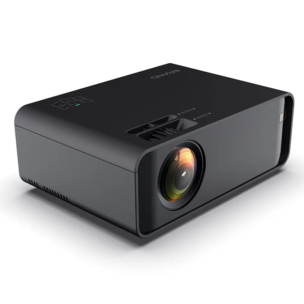 Čierna Prenosný Projektor s Vysokým Rozlíšením 1080p Mobilný Telefón, Wifi (Bezdrôtové Rovnaké Projektor videoprojektor Domáce Kino