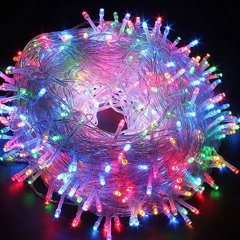 10-100M LED Reťazec Svetlo AC220V AC110V Vlkovcový lampy Nepremokavé Vonkajší Veniec Strany Dovolenku Vianočné Dekorácie