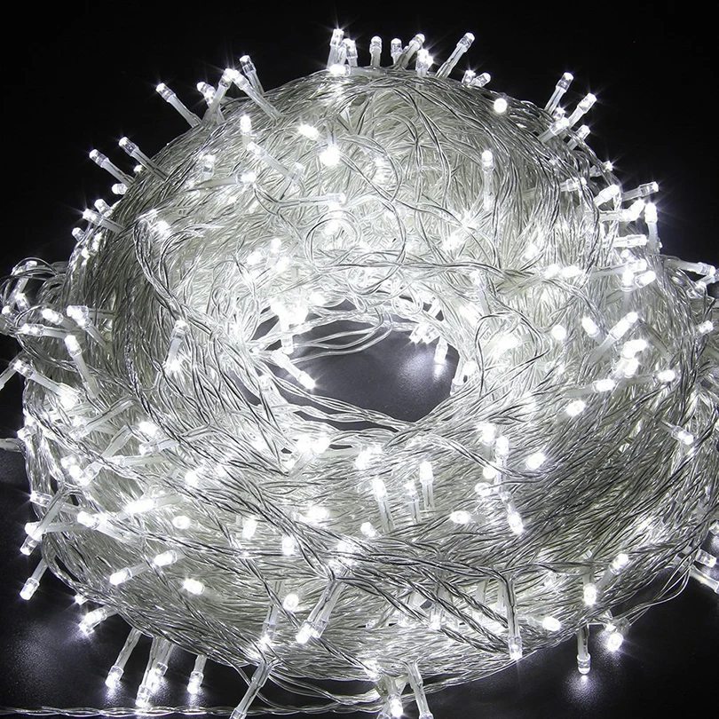10-100M LED Reťazec Svetlo AC220V AC110V Vlkovcový lampy Nepremokavé Vonkajší Veniec Strany Dovolenku Vianočné Dekorácie