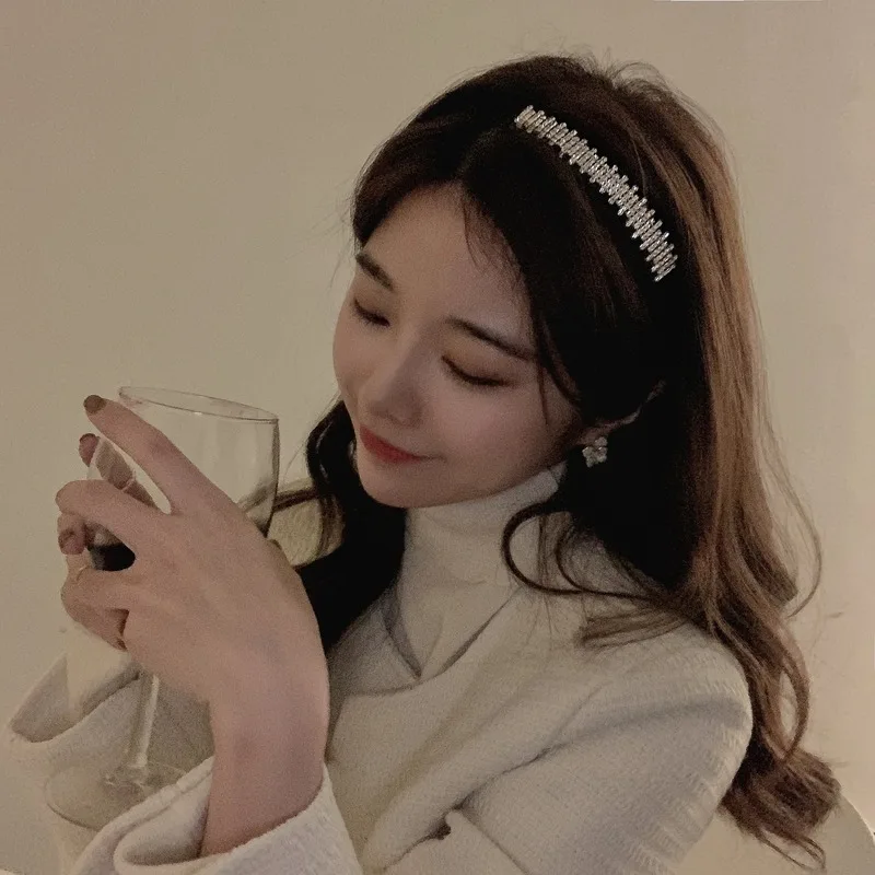 Celý diamond svetlo luxusné hlavový most žena kórejská verzia wild ísť von hlavový most jednoduché umývanie tváre tlak vlasy príslušenstvo