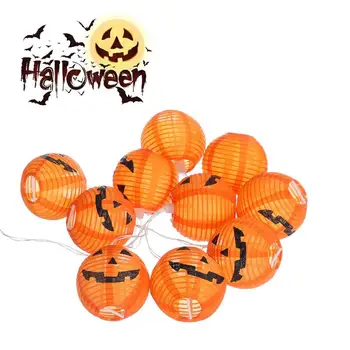 Batériový 6/10/20 LED Halloween Pumpkin Jack Lantern String Svetlá Halloween Tekvica Svetlá Vnútorné Vonkajšie Party Decor