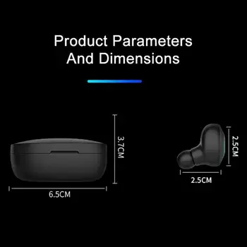 Bezdrôtová Bluetooth Slúchadlá 9D Stereo Bass Bezdrôtové Slúchadlá Handsfree Hovor Headset Športové Vodotesné Slúchadlá S 2000mAh Prípade