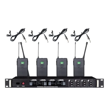 HighGer Professionale Microfono Senza Fili Sistema di 100 metri Quattro Canali UHF Dinamico Pro 4 Karaoke DellaPartito riunioni
